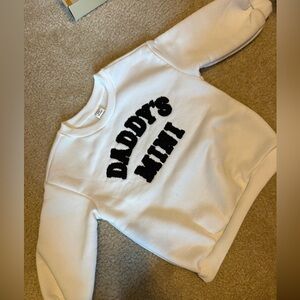 SHEIN White and Black Crewneck toddler